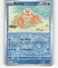 Krabby Reverse Holo Common SV: Scarlet & Violet 151 098/165 NM