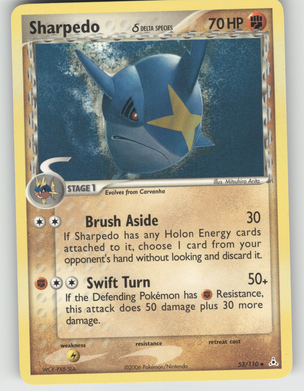 Sharpedo (Delta Species) Uncommon EX Holon Phantoms 53/110 NM