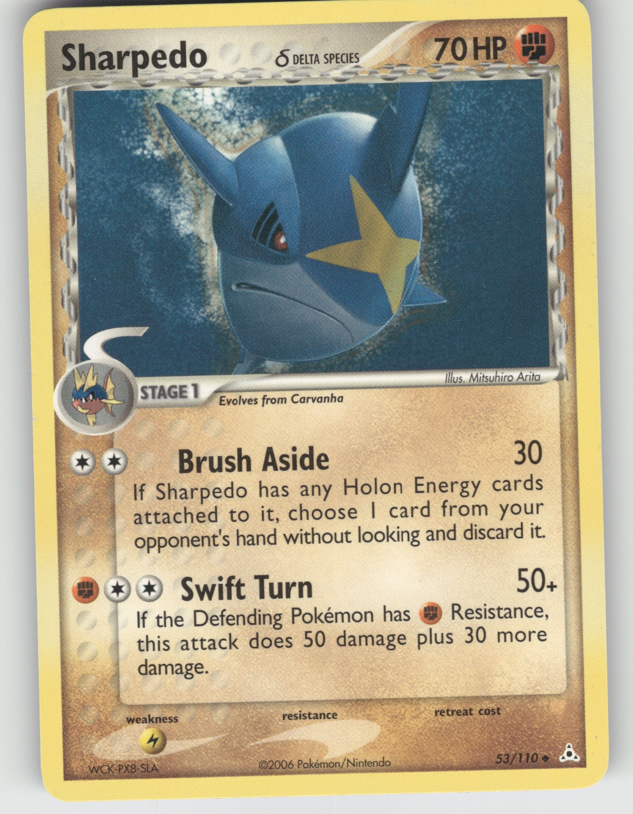 Sharpedo (Delta Species) Uncommon EX Holon Phantoms 53/110 NM