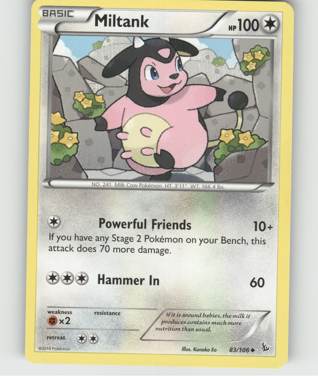Miltank Uncommon XY - Flashfire 83/106 NM