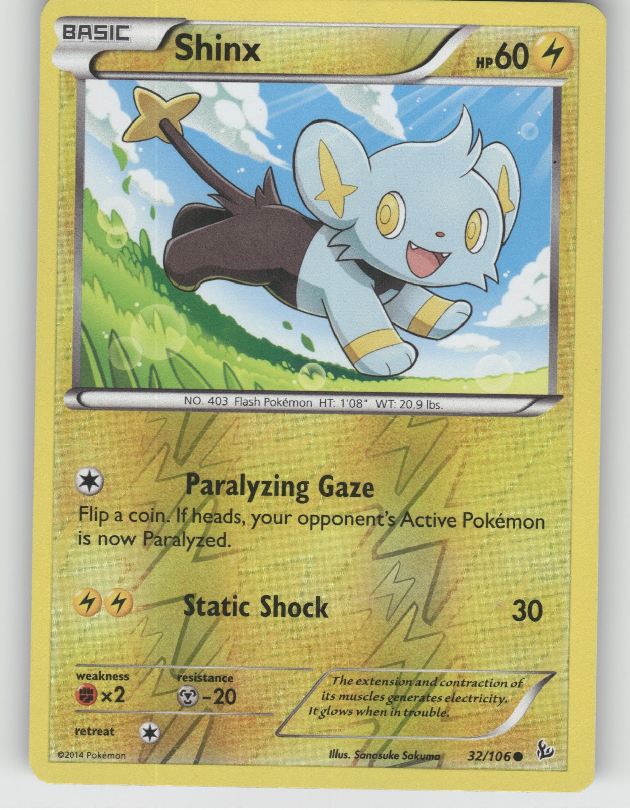 Shinx Reverse Holo Common XY - Flashfire 32/106 NM