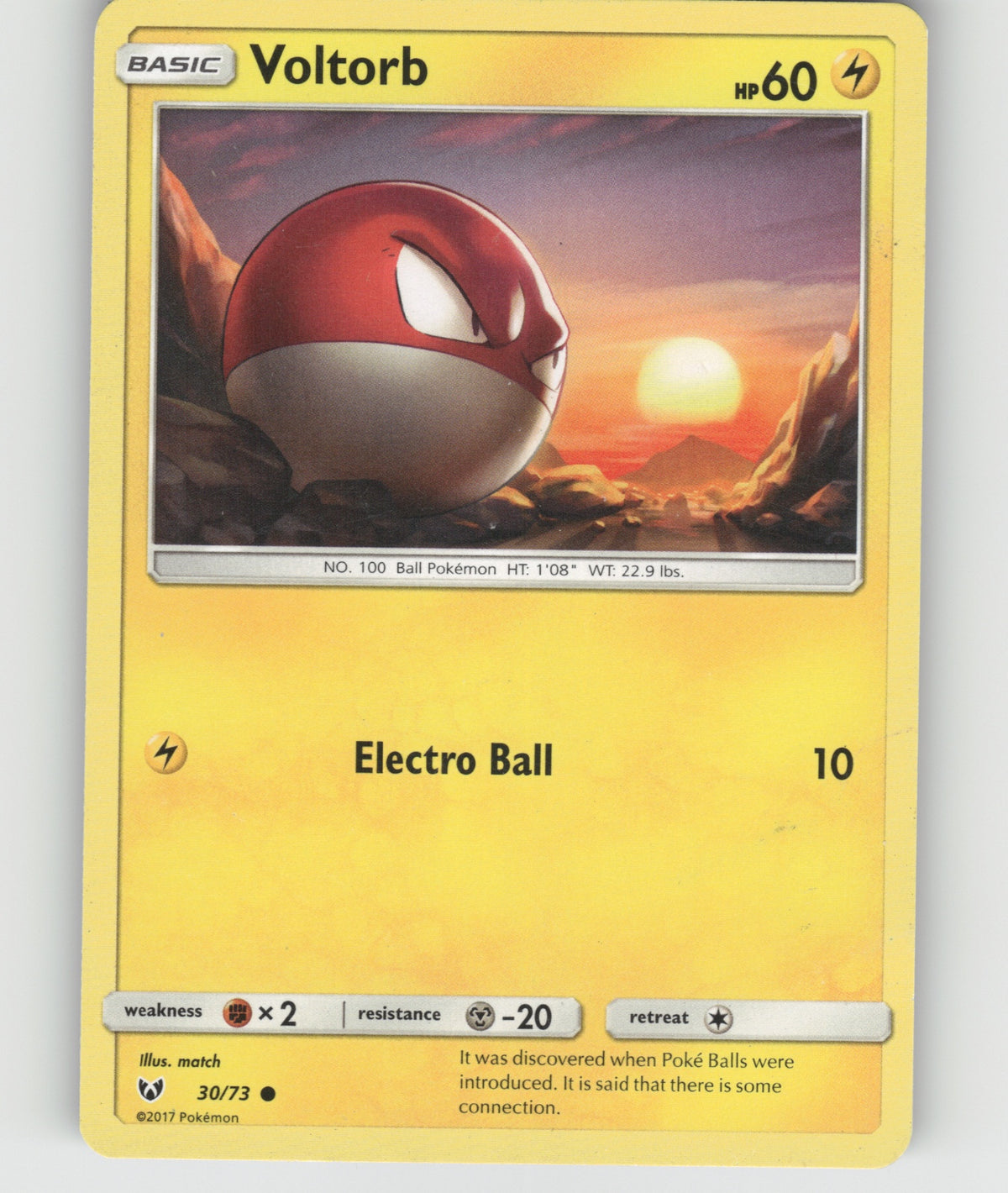 Voltorb Common Shining Legends 30/73 NM
