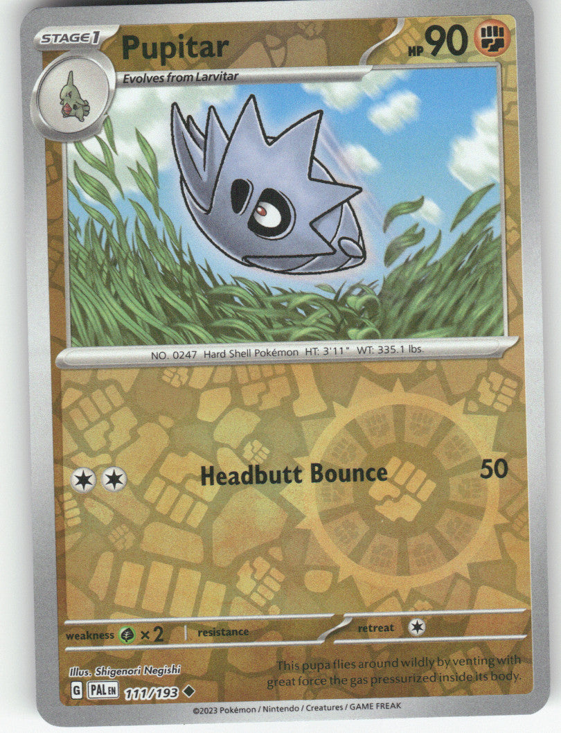 Pupitar Reverse Holo Uncommon SV02: Paldea Evolved 111/193 NM