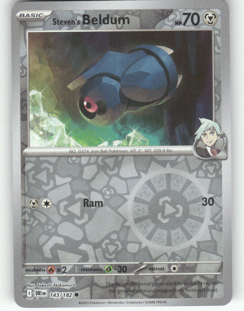 Steven's Beldum Reverse Holo Common SV10: Destined Rivals 143/182 NM