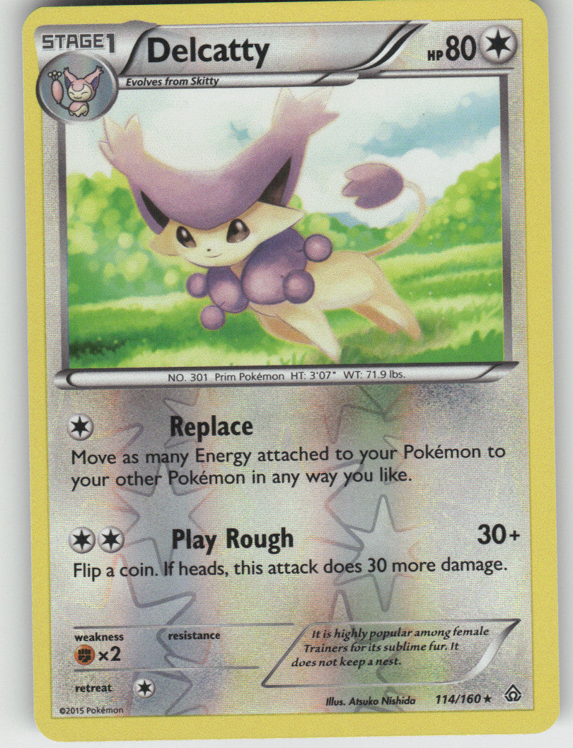 Delcatty Reverse Holo Rare XY - Primal Clash 114/160 NM