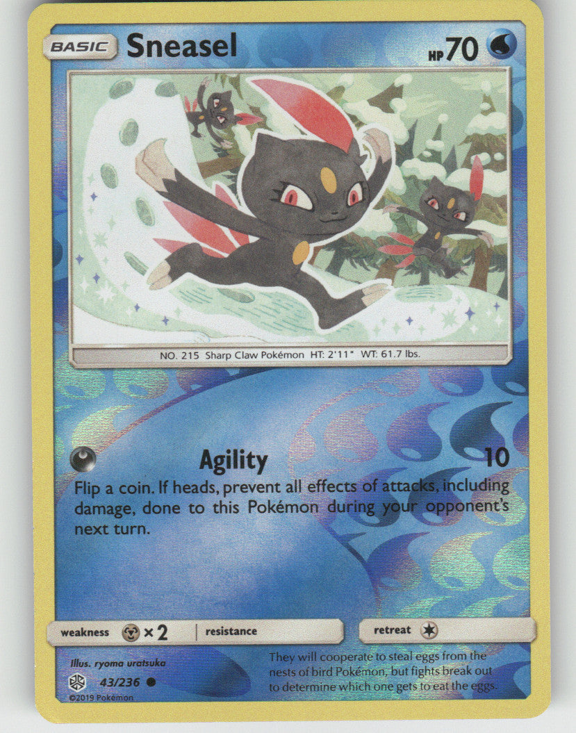 Sneasel Reverse Holo Common SM - Cosmic Eclipse 43/236 NM