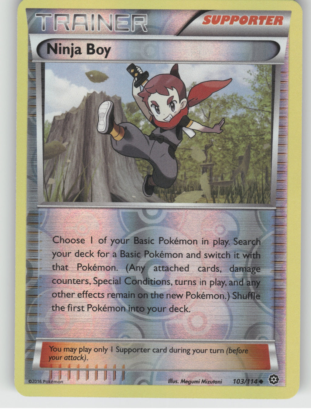 Ninja Boy Reverse Holo Uncommon XY - Steam Siege 103/114 NM