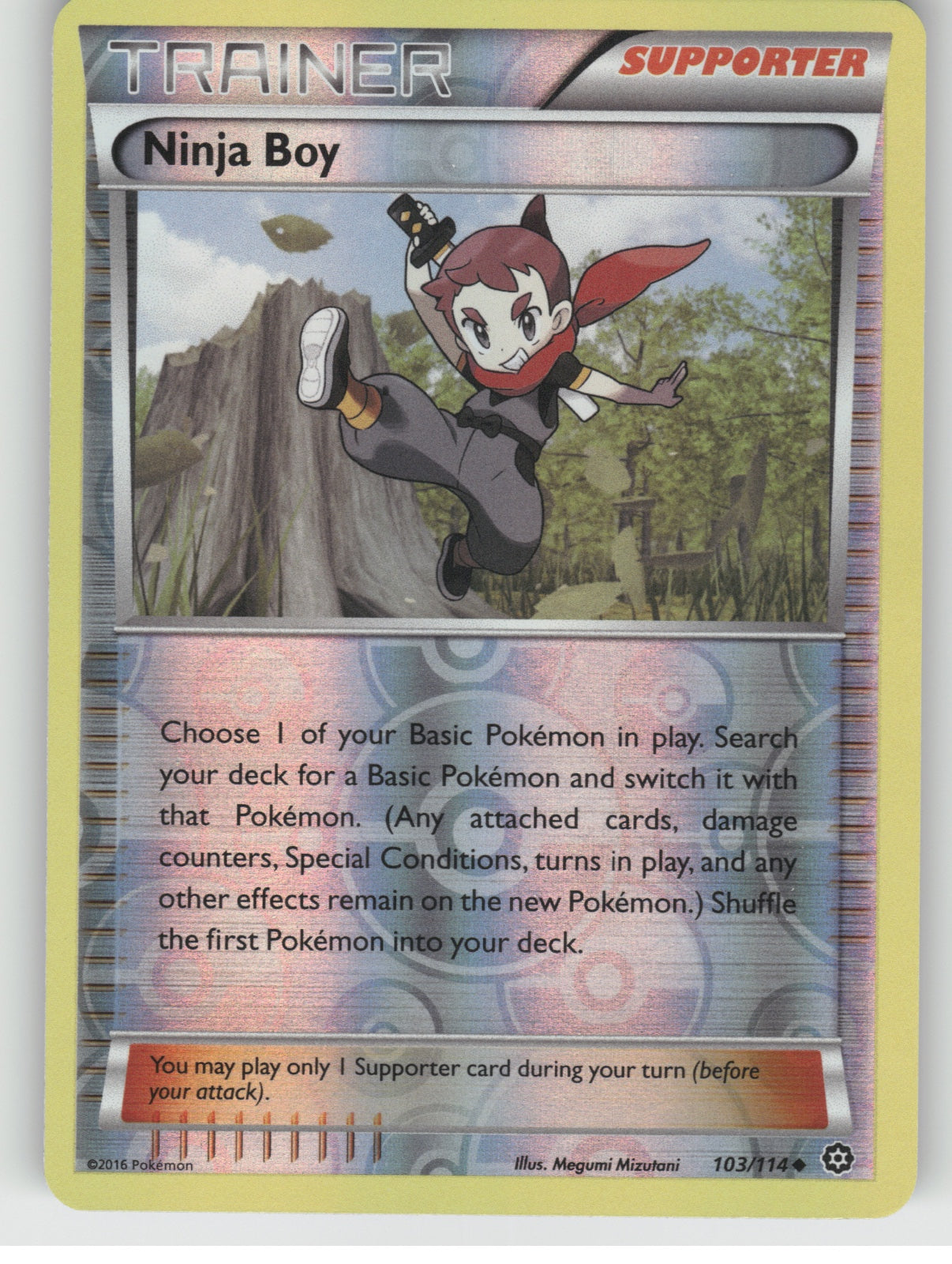 Ninja Boy Reverse Holo Uncommon XY - Steam Siege 103/114 NM