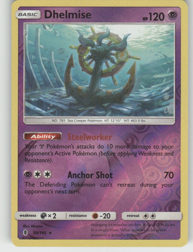 Dhelmise Reverse Holo Holo Rare SM - Guardians Rising 59/145 NM