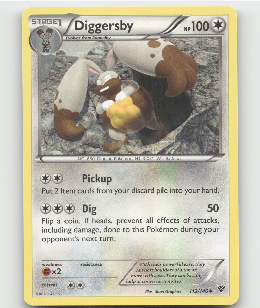 Diggersby Uncommon XY Base Set 112/146 LP