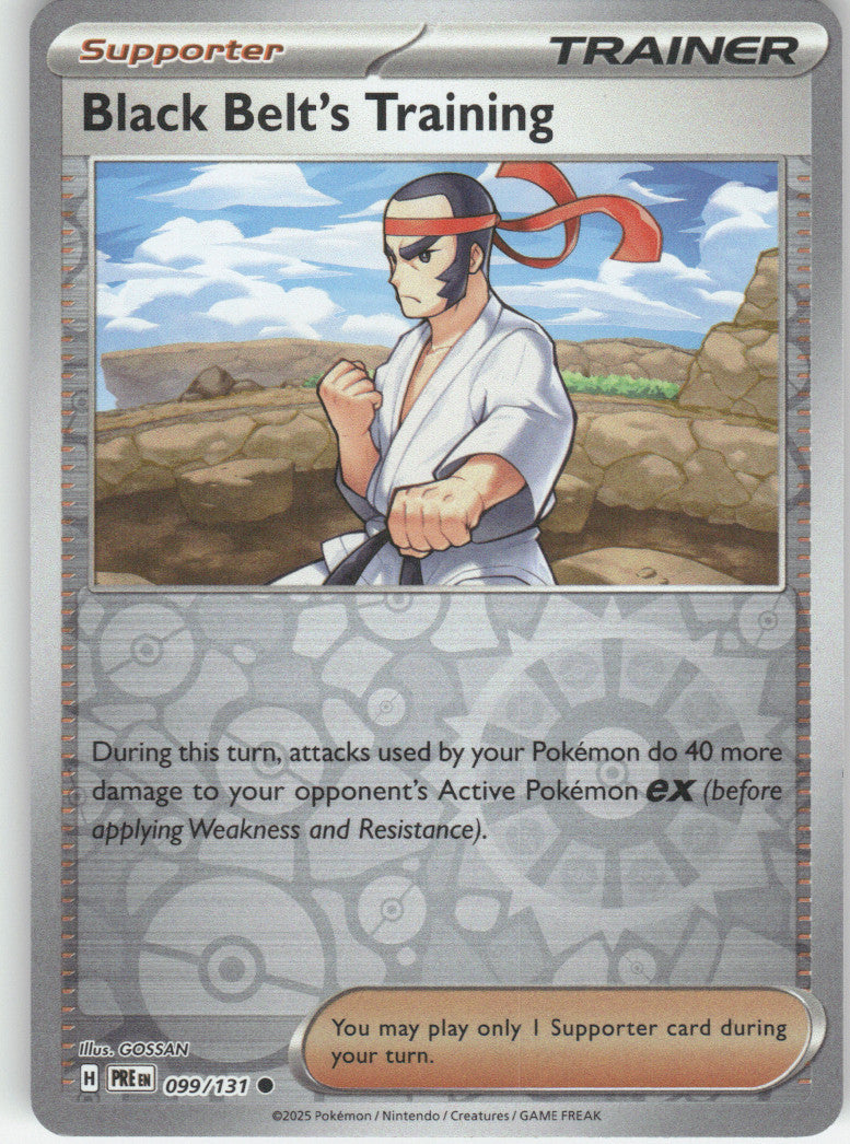 Black Belt's Training - Reverse Holo Common SV: Prismatic Evolutions 099/131 NM