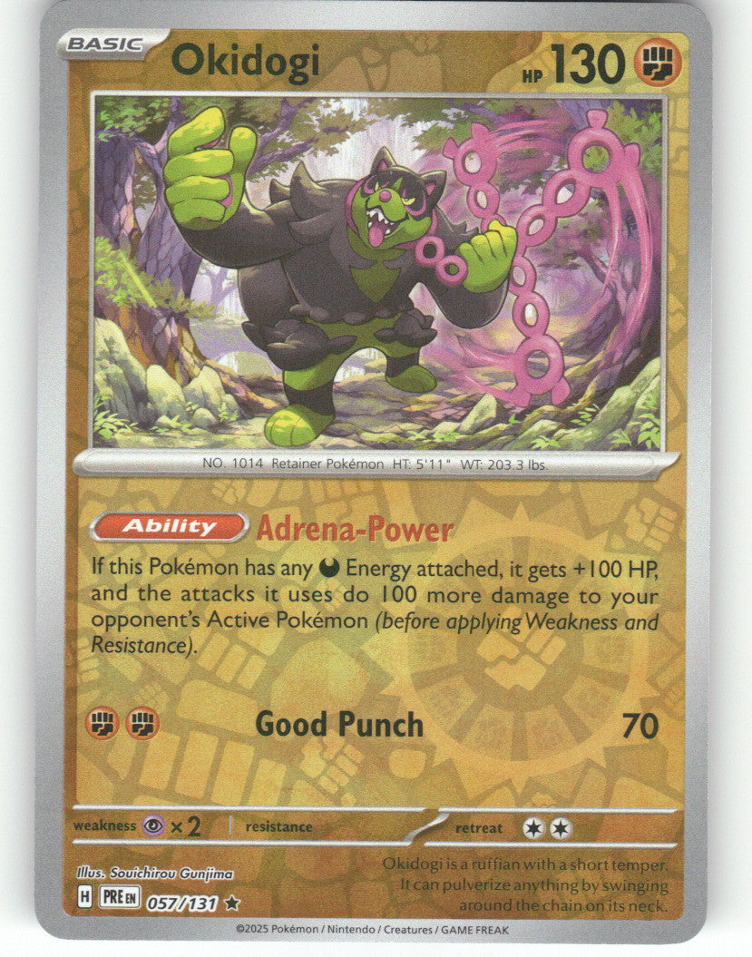 Okidogi Reverse Holo Rare SV: Prismatic Evolutions 057/131 NM