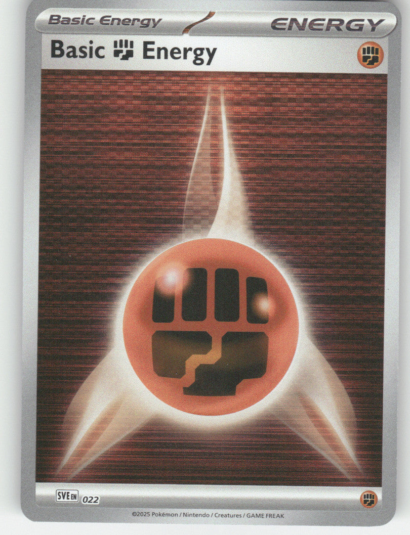 Basic Fighting Energy - Reverse Holo Common SVE: Scarlet & Violet Energies 022 NM