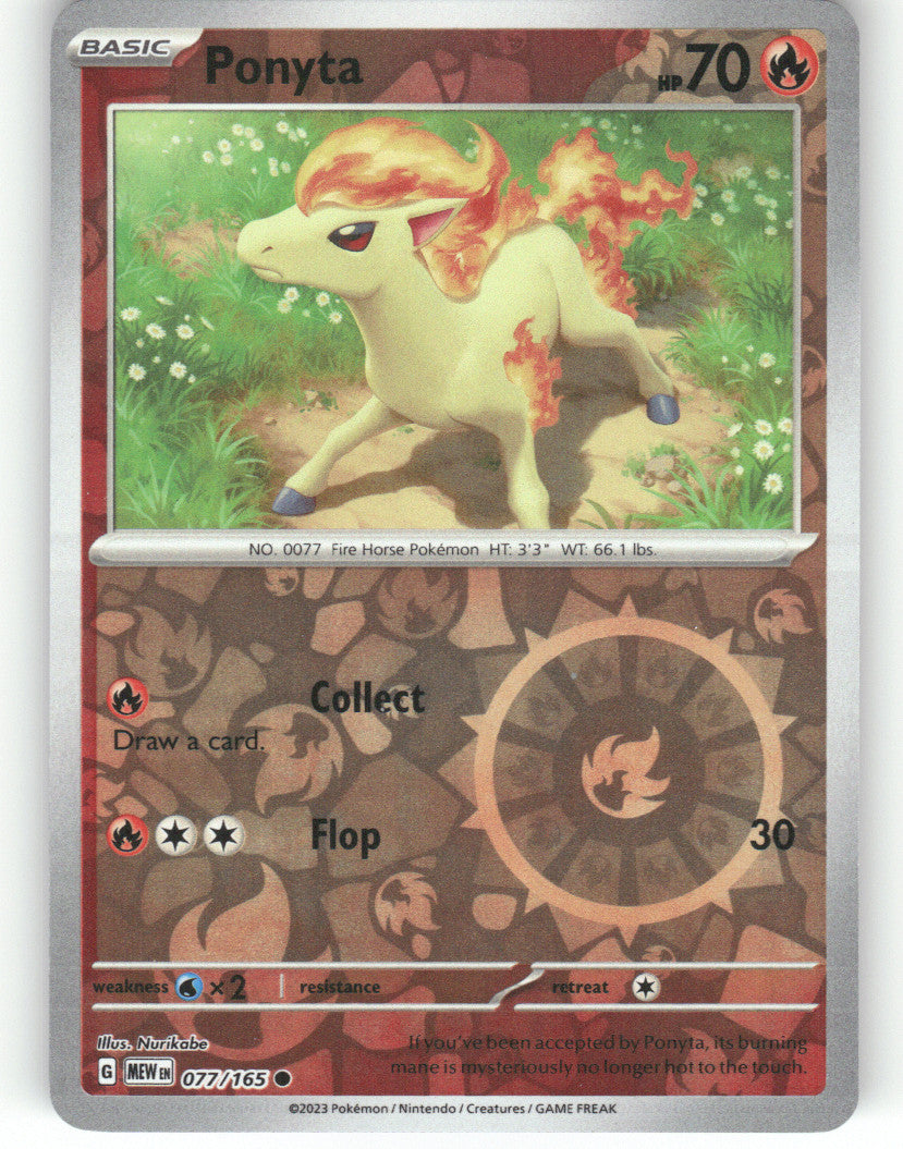 Ponyta Reverse Holo Common SV: Scarlet & Violet 151 077/165 NM