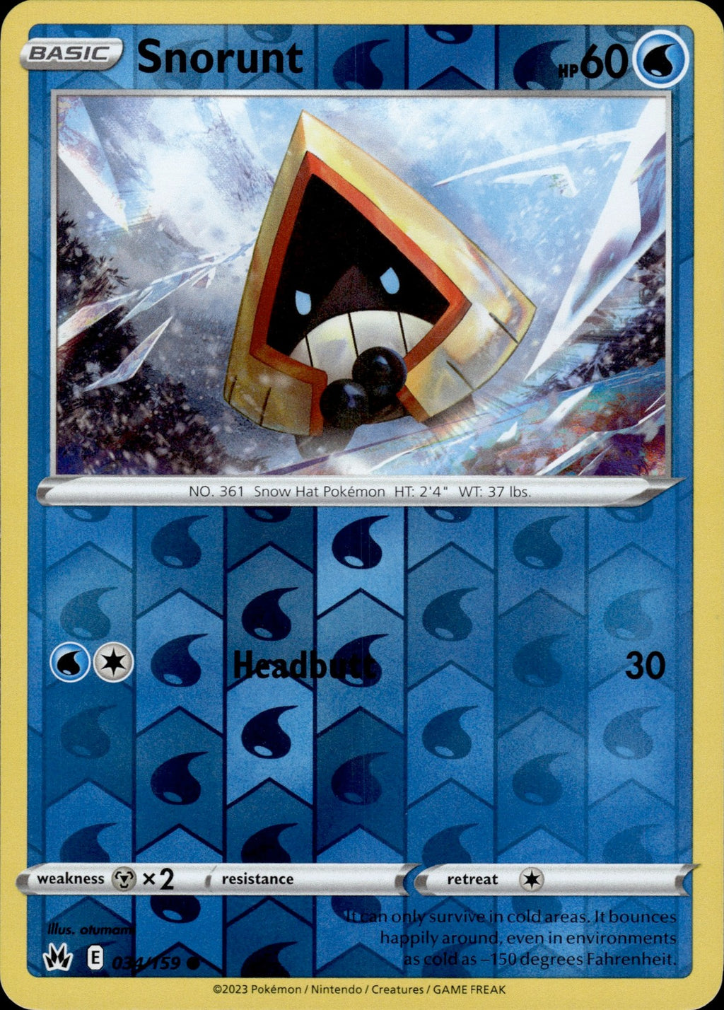 Snorunt Reverse Holo Common SWSH: Crown Zenith 034/159 NM