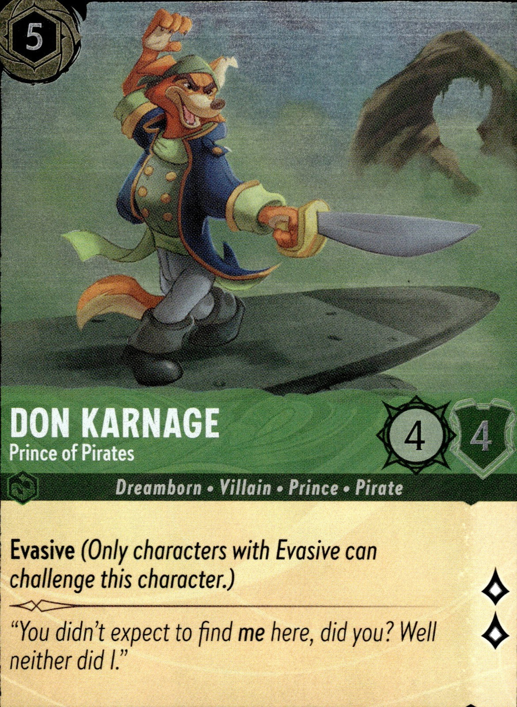 Don Karnage - Prince of Pirates Cold Foil Common Into the Inklands 71/204 NM