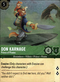 Don Karnage - Prince of Pirates Cold Foil Common Into the Inklands 71/204 NM