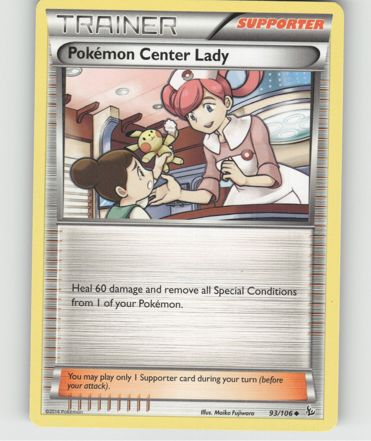 Pokemon Center Lady Uncommon XY - Flashfire 93/106 NM