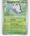 Butterfree Reverse Holo Uncommon SV: Scarlet & Violet 151 012/165 NM