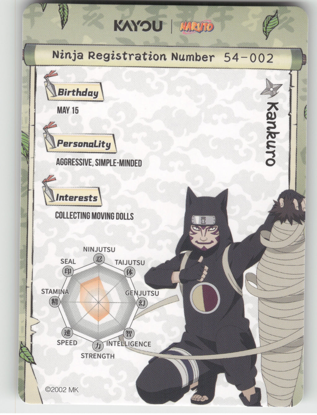 Kankuro Base SR Earth Scroll Series 1 003L2 NM back