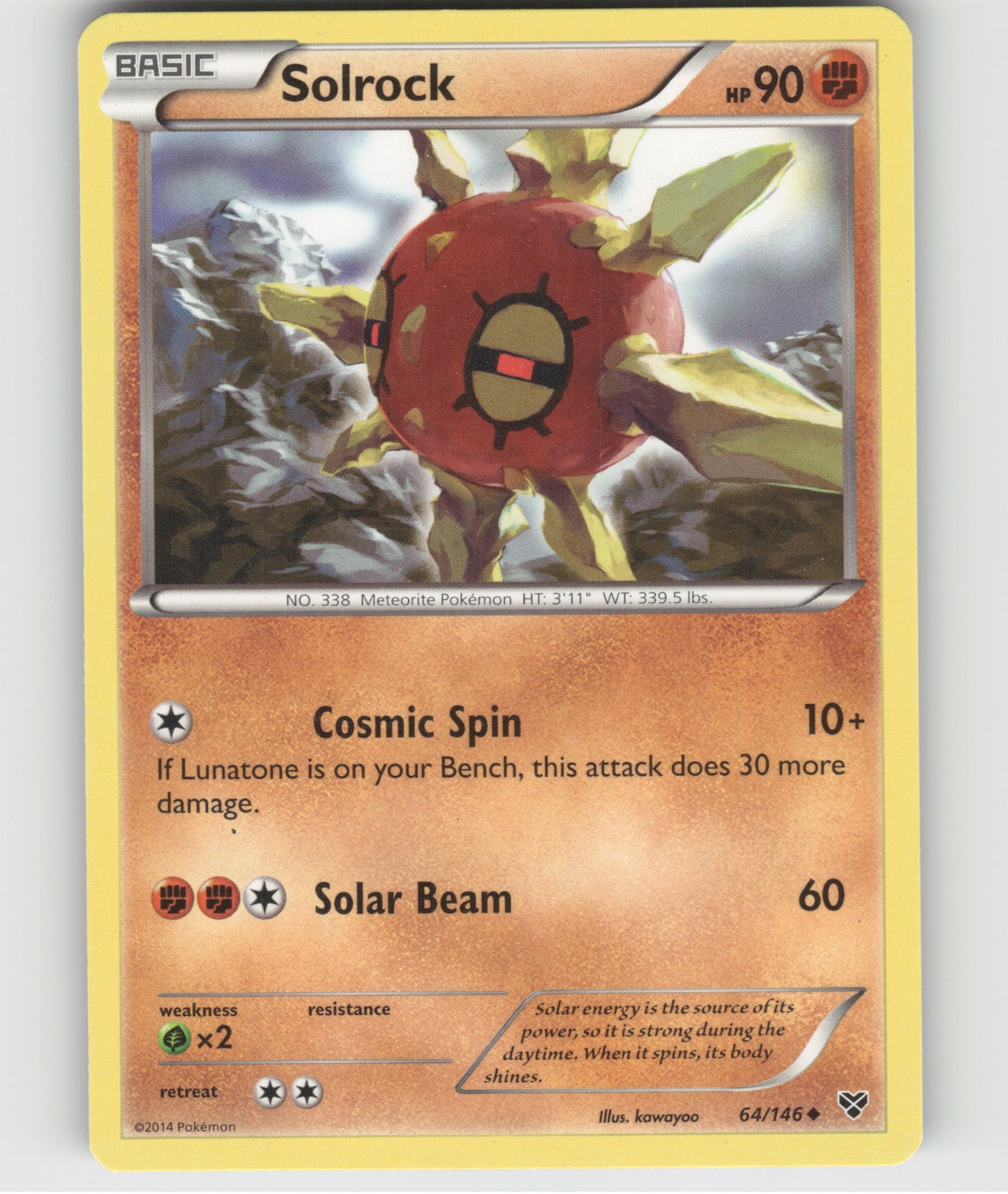 Solrock Uncommon XY Base Set 64/146 LP