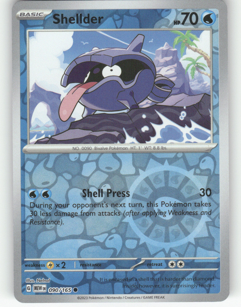 Shellder Reverse Holo Common SV: Scarlet & Violet 151 090/165 NM