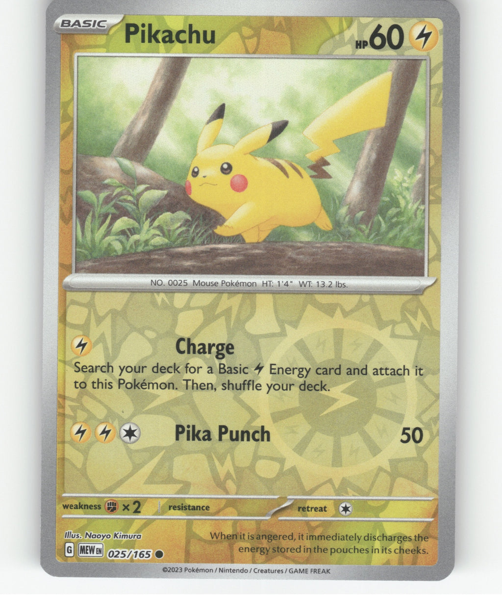 Pikachu Reverse Holo Common SV: Scarlet & Violet 151 025/165 NM