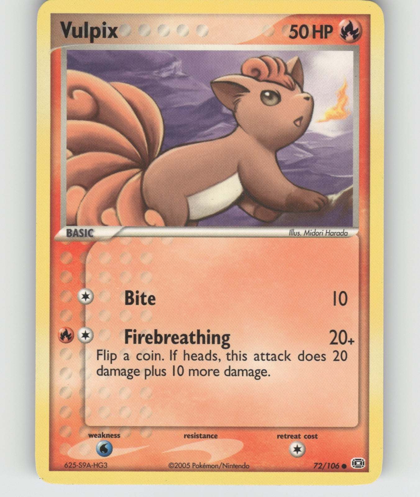 Vulpix Common EX Emerald 72/106 LP