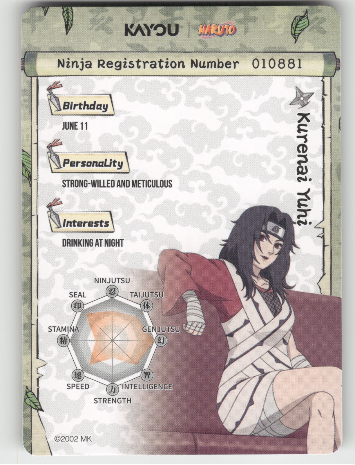 Kurenai Yuhi Base SR Earth Scroll Series 1 010L2 NM back