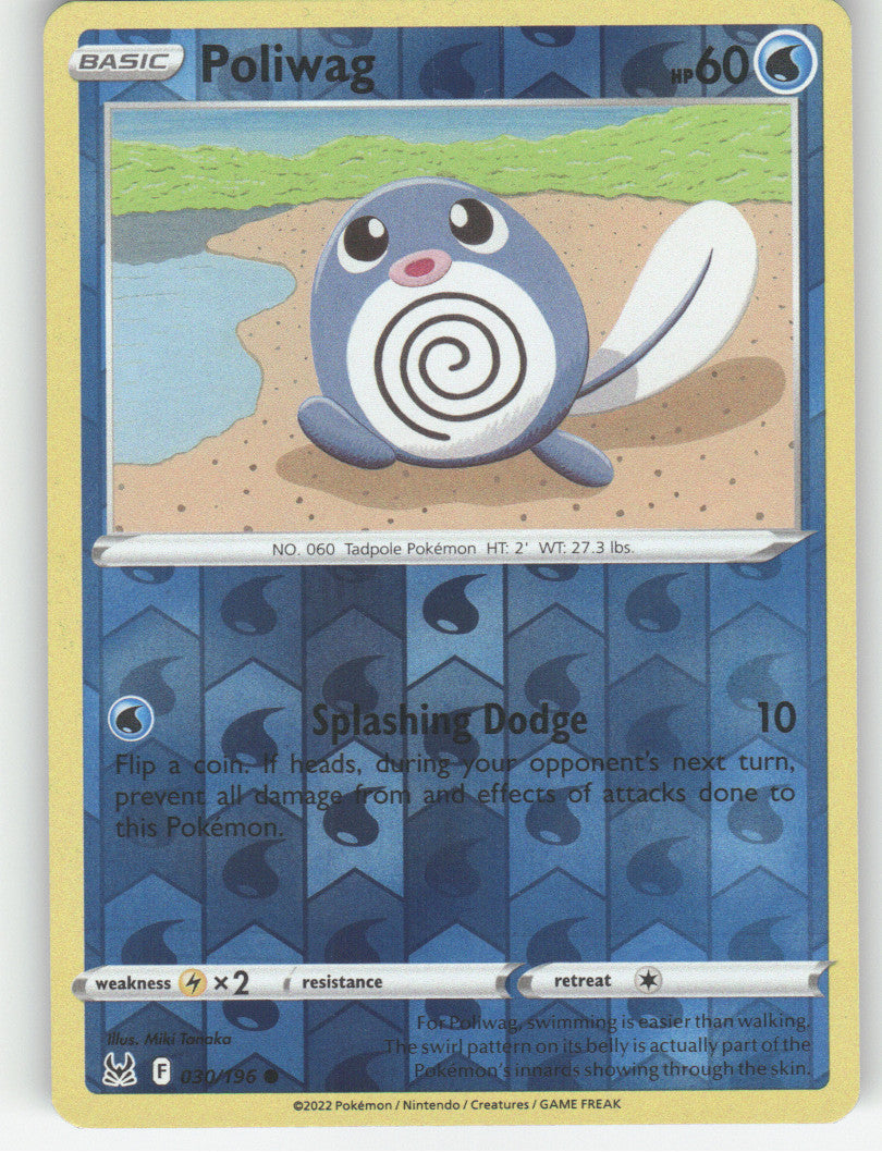 Poliwag Reverse Holo Common SWSH11: Lost Origin 030/196 NM