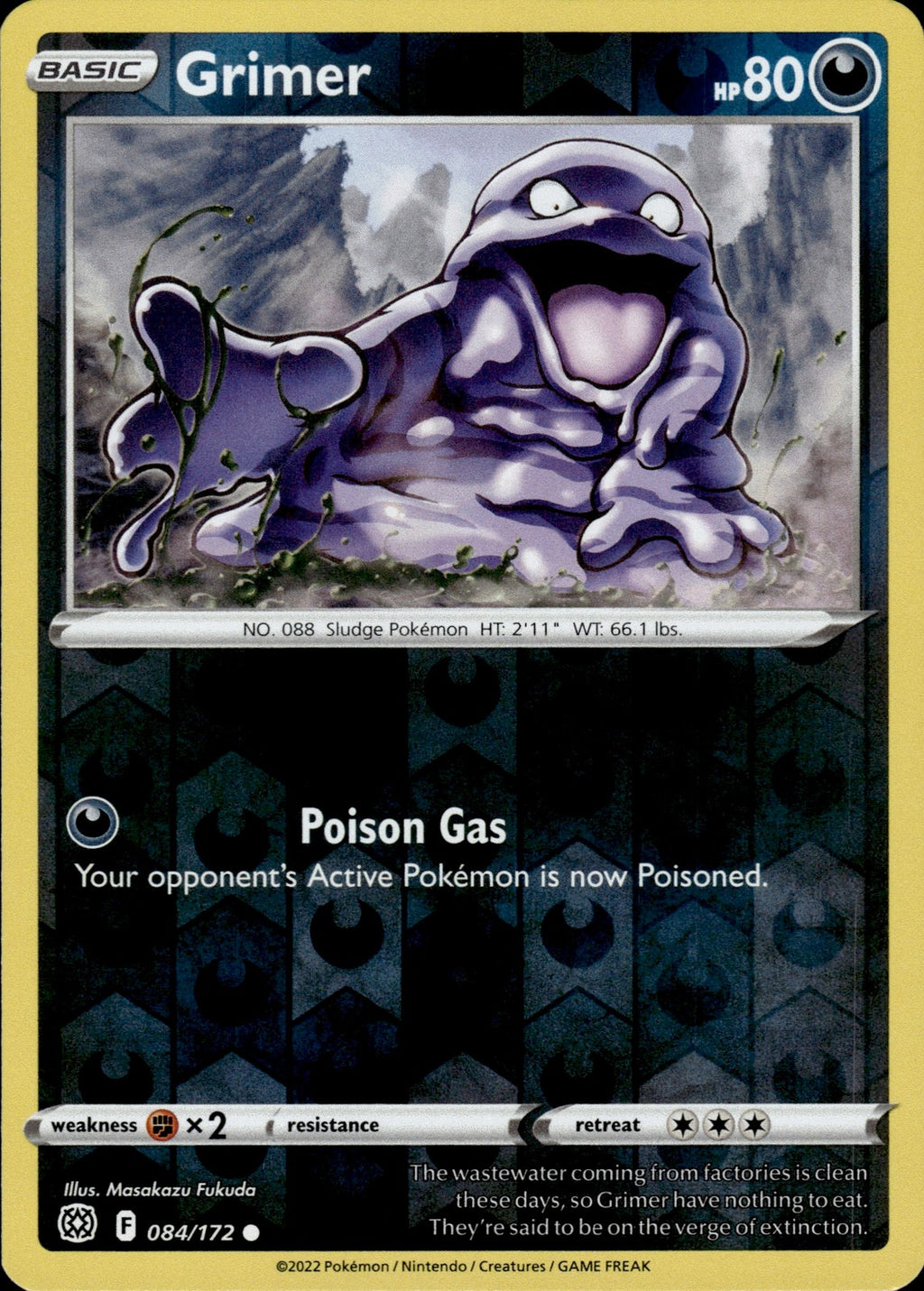 Grimer Reverse Holo Common SWSH09: Brilliant Stars 084/172 NM