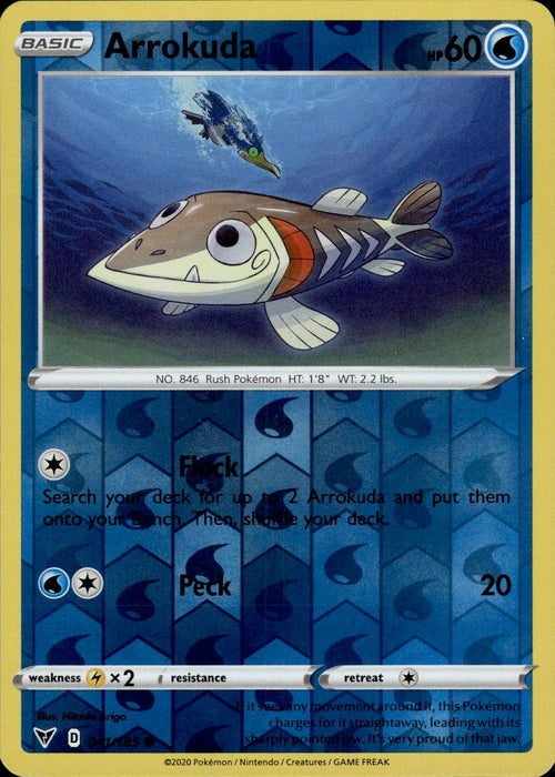Arrokuda Reverse Holo Common SWSH04: Vivid Voltage 041/185 NM