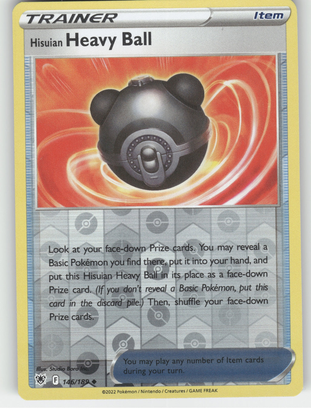 Hisuian Heavy Ball Reverse Holo Uncommon SWSH10: Astral Radiance 146/189 NM