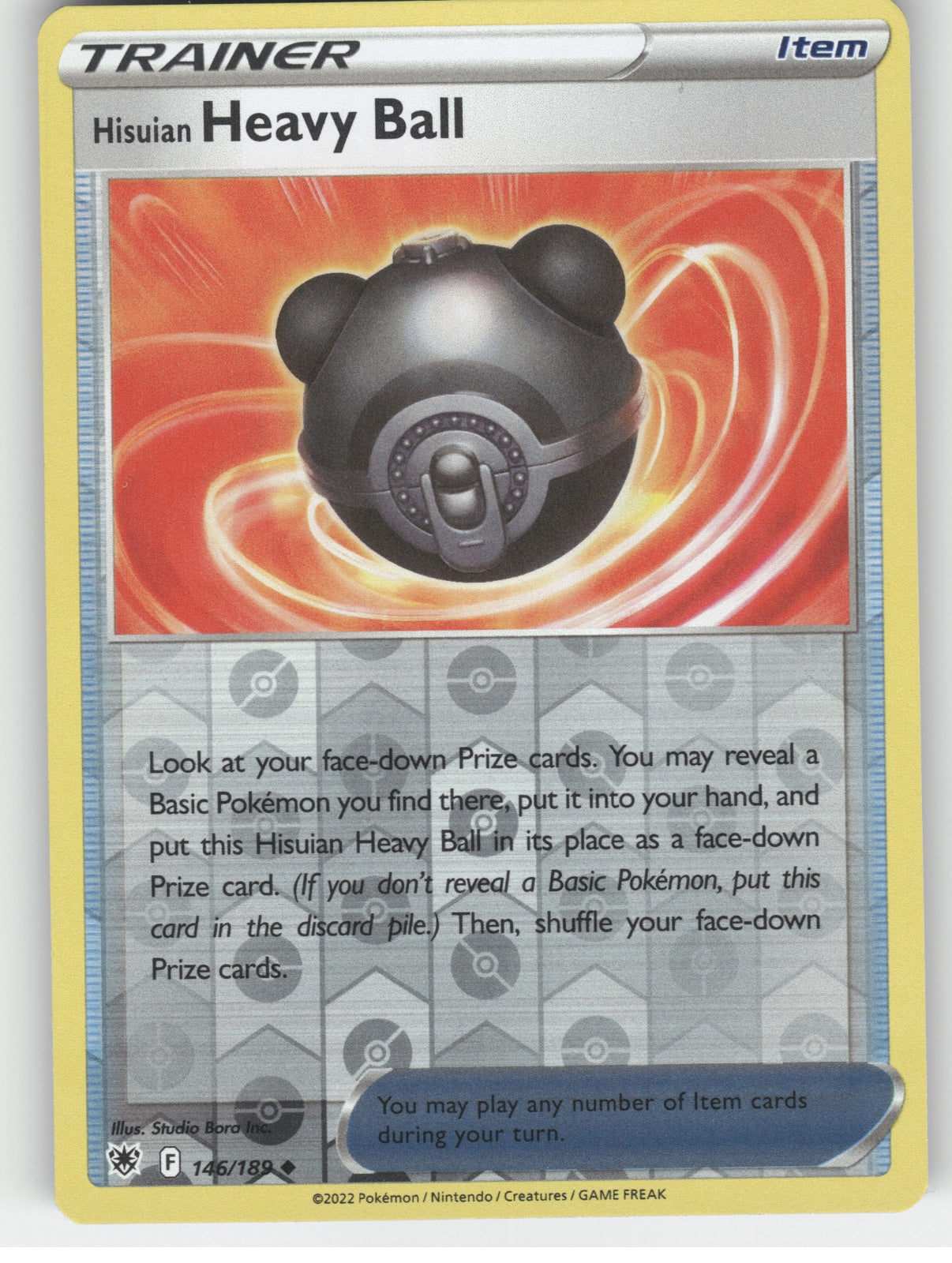 Hisuian Heavy Ball Reverse Holo Uncommon SWSH10: Astral Radiance 146/189 NM