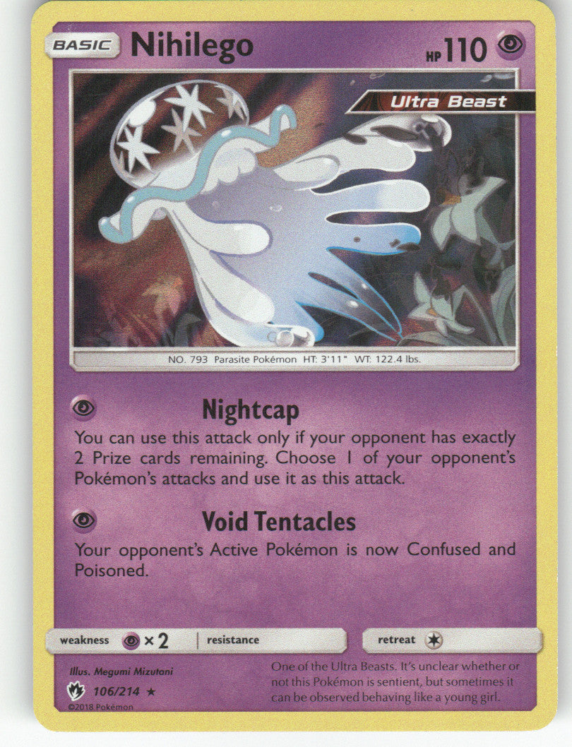 Nihilego Holo Rare SM - Lost Thunder 106/214 NM