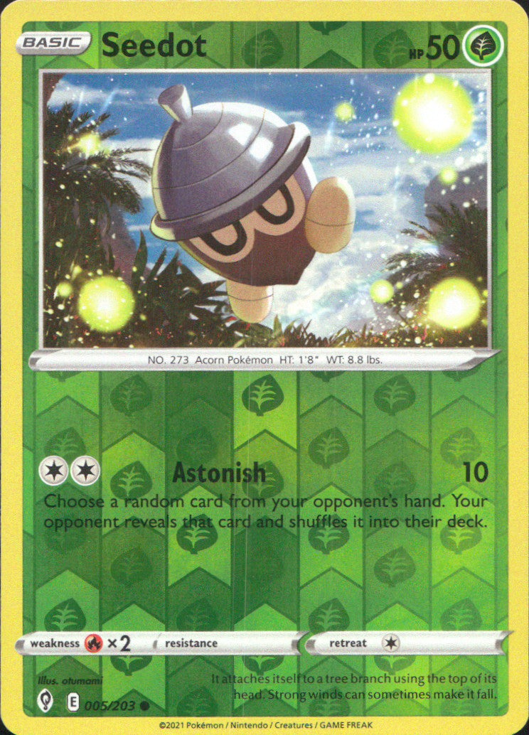 Seedot Reverse Holo Common SWSH07: Evolving Skies 005/203 NM
