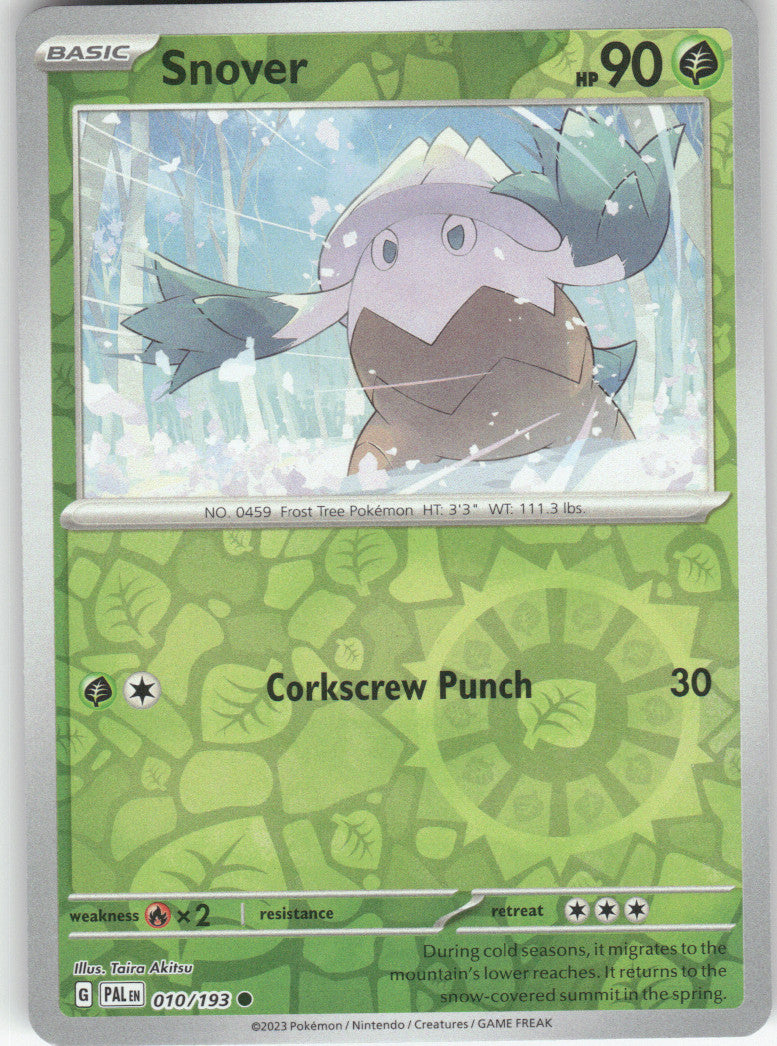 Snover Reverse Holo Common SV02: Paldea Evolved 010/193 NM
