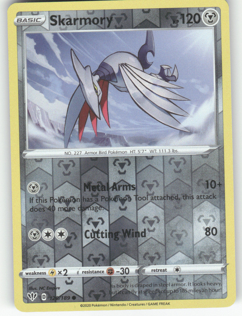 Skarmory Reverse Holo Common SWSH03: Darkness Ablaze 120/189 NM