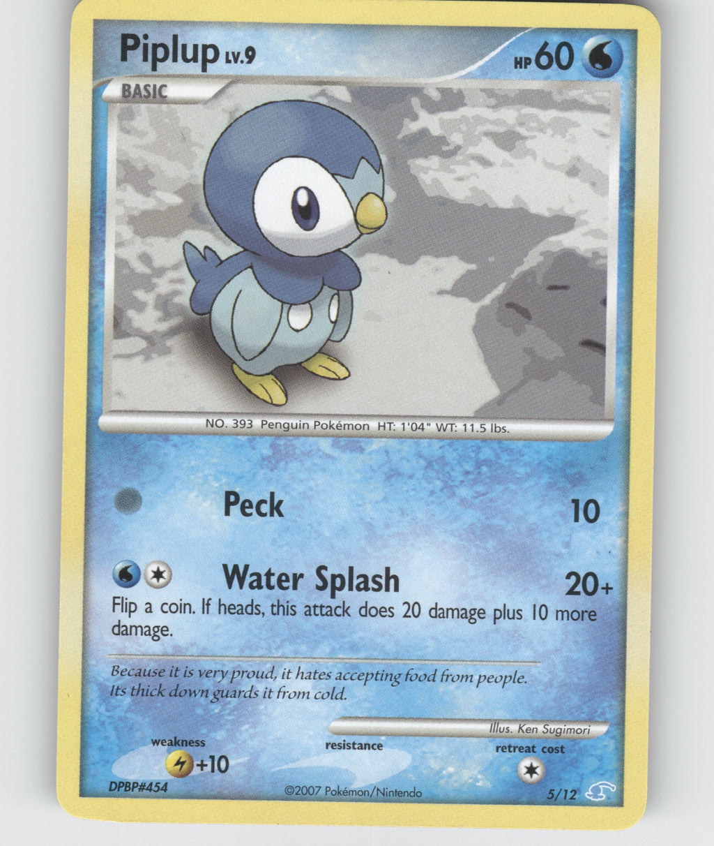 Piplup Common DP Trainer Kit: Manaphy & Lucario 5/12 NM