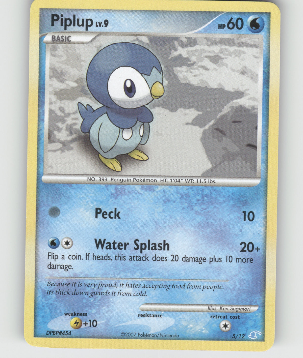 Piplup Common DP Trainer Kit: Manaphy & Lucario 5/12 NM
