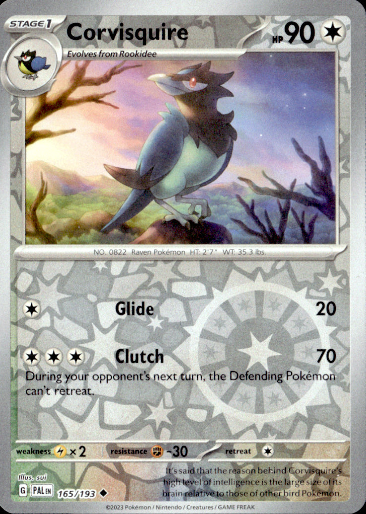 Corvisquire Reverse Holo Uncommon SV02: Paldea Evolved 165/193 NM