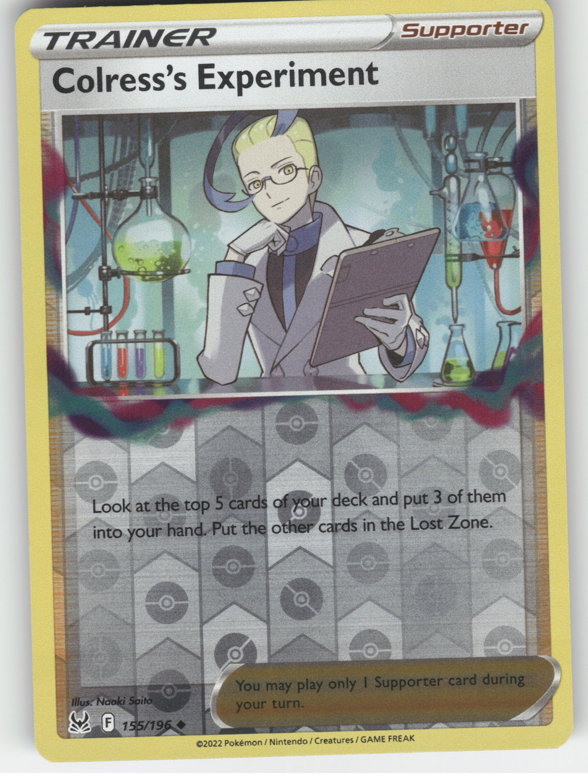 Colress's Experiment Reverse Holo Uncommon SWSH11: Lost Origin 155/196 NM