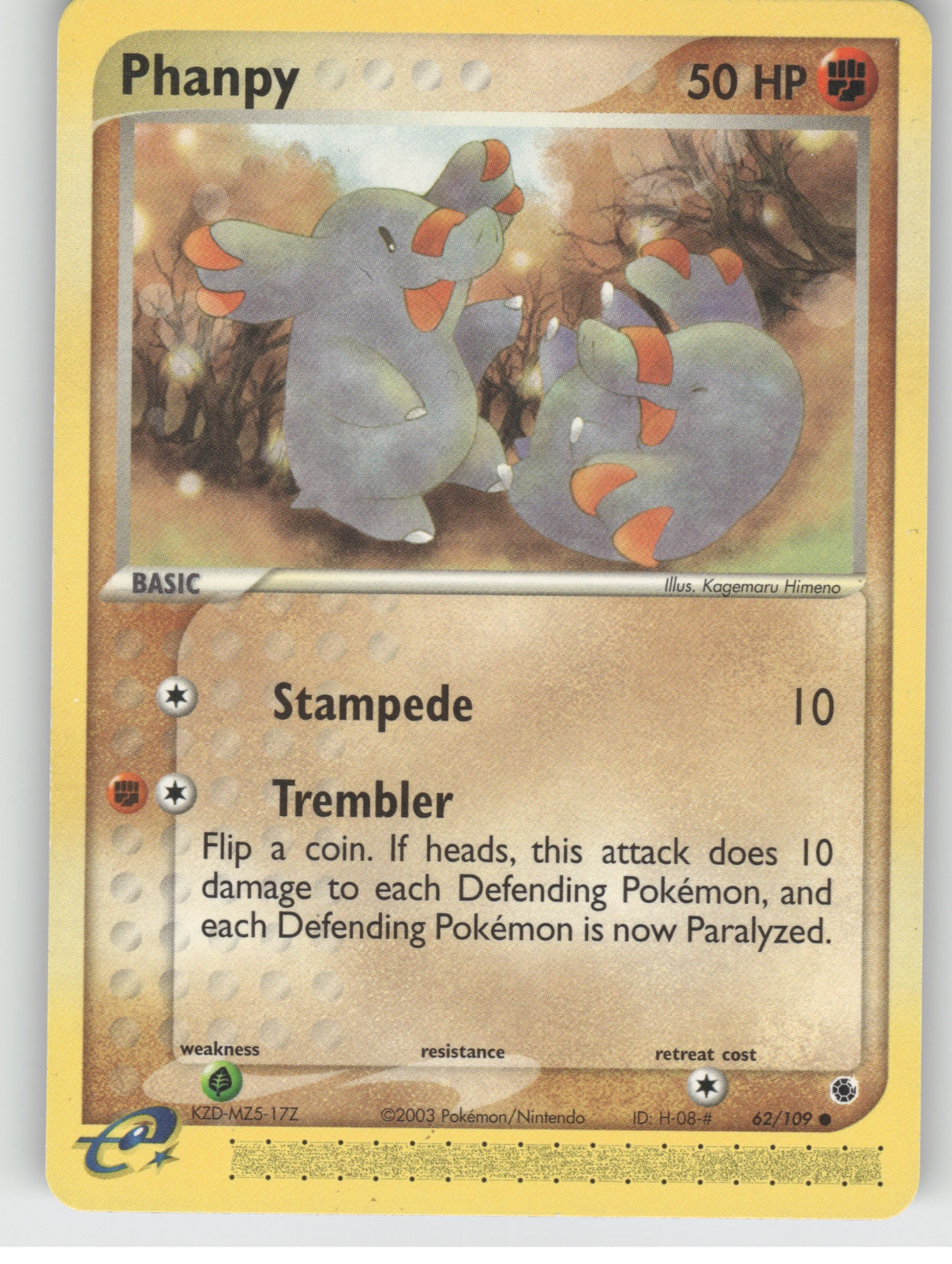 Phanpy Common EX Ruby and Sapphire 62/109 NM
