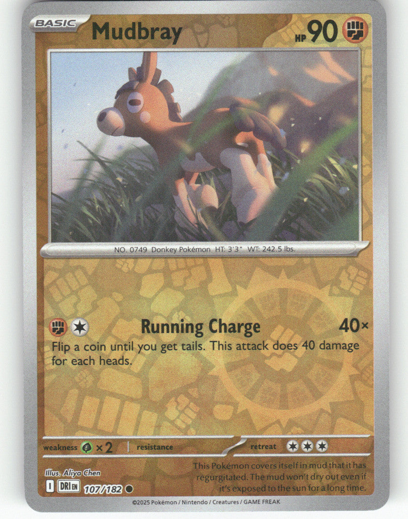Mudbray Reverse Holo Common SV10: Destined Rivals 107/182 NM