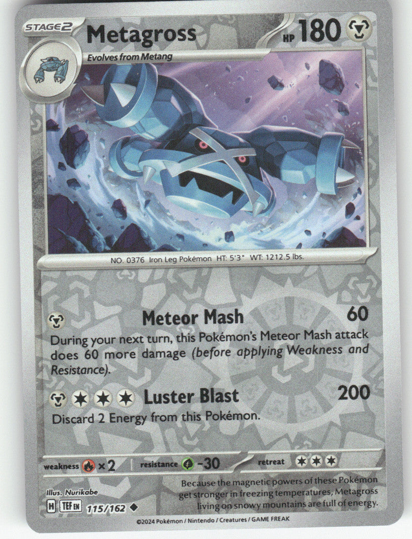 Metagross - Reverse Holo Uncommon SV05: Temporal Forces 115/162 NM