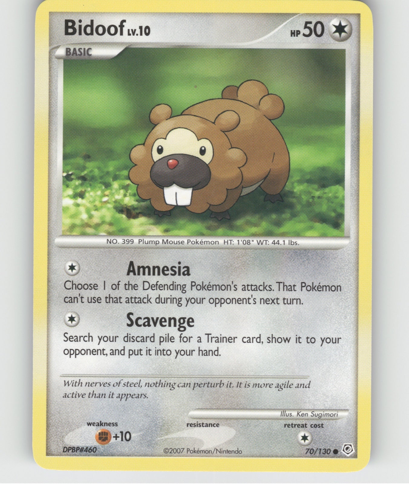Bidoof Common Diamond and Pearl 70/130 NM