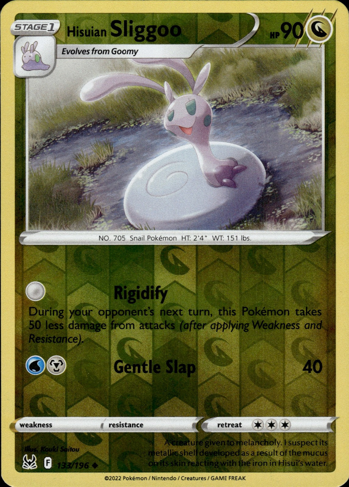 Hisuian Sliggoo Reverse Holo Uncommon SWSH11: Lost Origin 133/196 NM