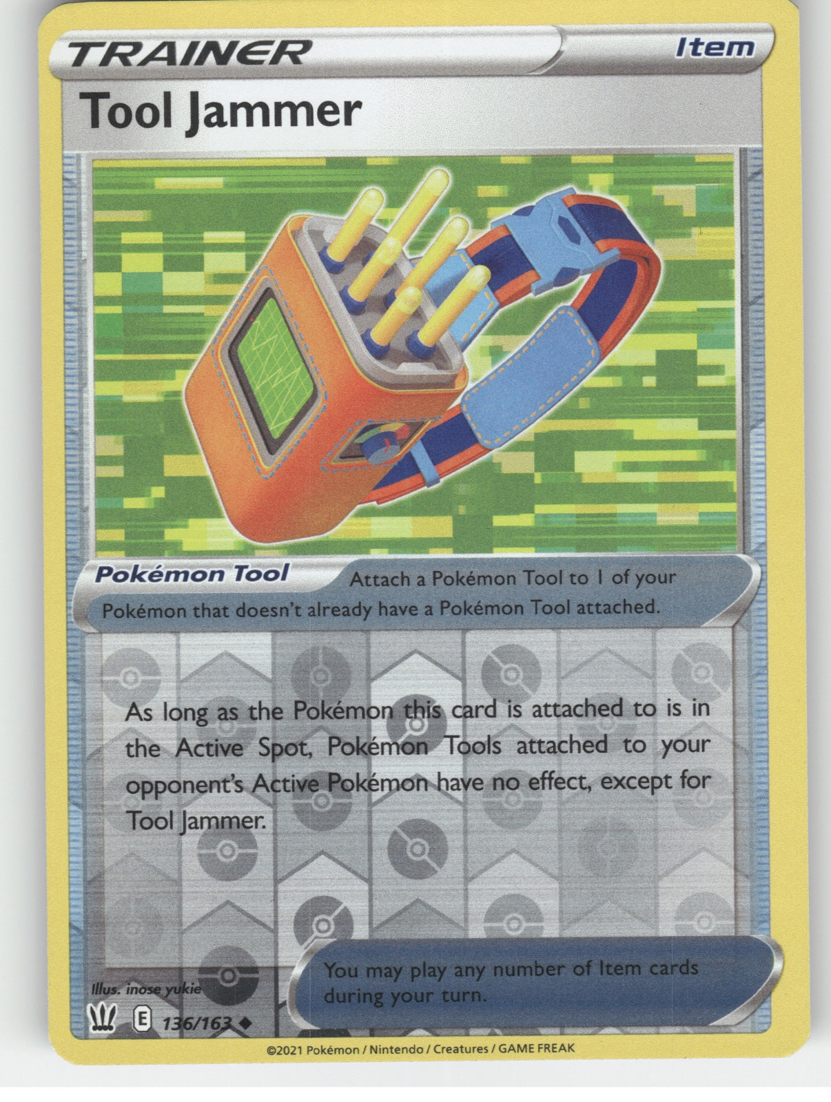 Tool Jammer Reverse Holo Uncommon SWSH05: Battle Styles 136/163 NM