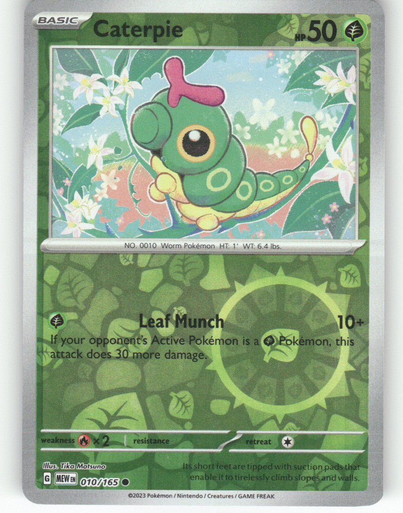 Caterpie Reverse Holo Common SV: Scarlet & Violet 151 010/165 NM