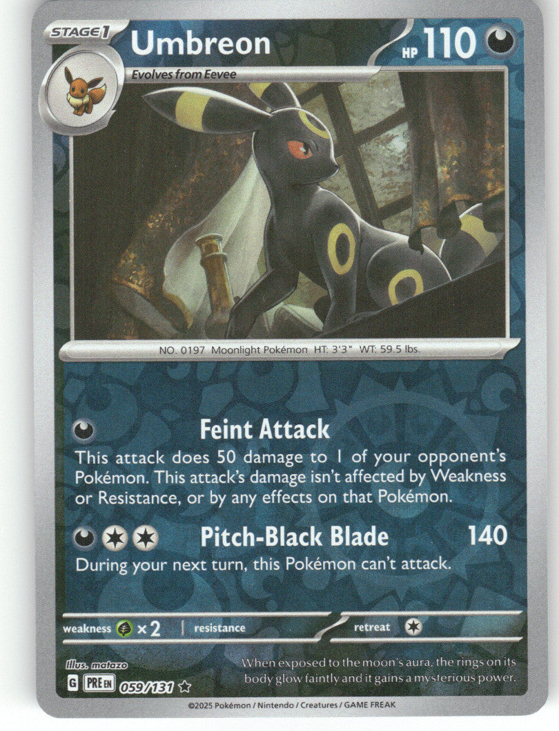 Umbreon Reverse Holo Rare SV: Prismatic Evolutions 059/131 NM